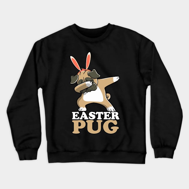 EASTER BUNNY DABBING - EASTER PUG Crewneck Sweatshirt by Pannolinno